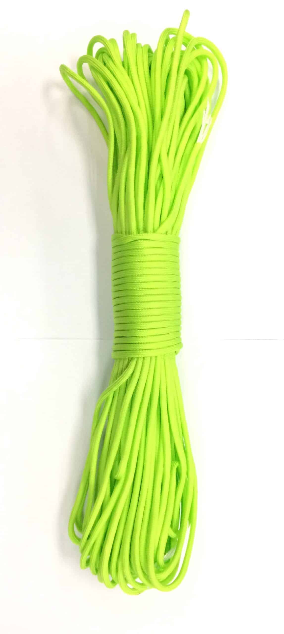 PARACHUTE CORD PARACORD 30 METERS, LIME GREEN