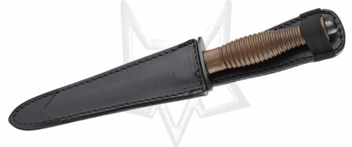 FOX FAIRBAIRN SYKES FIGHTING KNIFE PVD BLADE WALNUT WOOD HANDLE FX 592 W 02
