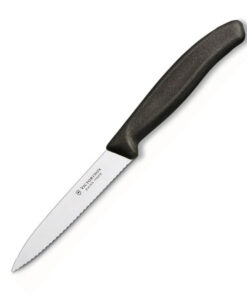 victorinox swissclassic paring knife serrated black 10cm v6.77339