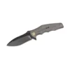 WE KNIFE GREY HANDLE DROP POINT BLACK STONEWASH BLADE- 608E