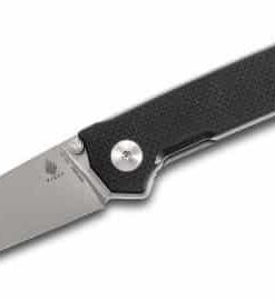 Kizer Cutlery Vanguard V4516A1 Domin Stonewashed Blade Black G10 Handles Folding Knife