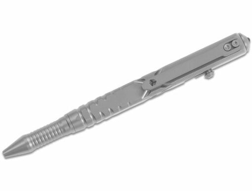 We Knife Company TP-02C Bolt-Action Pen, Plain Titanium
