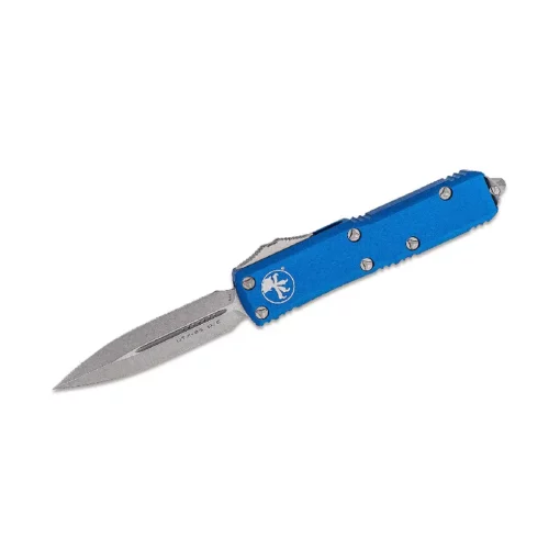 MICROTECH DOUBLE EDGE BLUE BODY OTF KNIFE -232-10bl utx-85