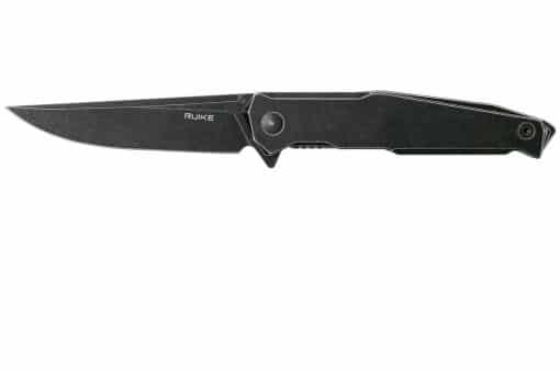 RUIKE P108-SB BLACK POCKET KNIFE BLACKWASHED FRAME