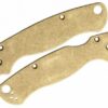 Flytanium Brass Scales for Spyderco Paramilitary 2 Antique Stonewashed