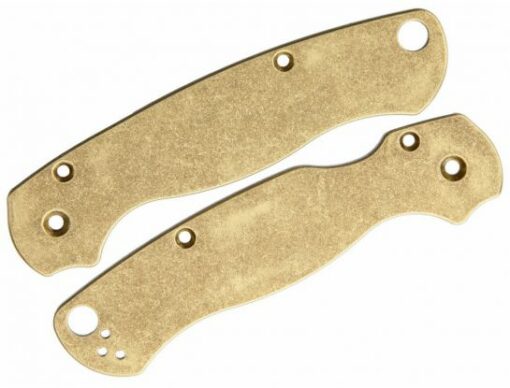 Flytanium Brass Scales for Spyderco Paramilitary 2 Antique Stonewashed