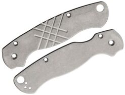 Flytanium Grooved Titanium Scales for Spyderco Paramilitary 2 - FLY069