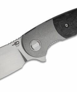 Bestech BT1906B Bowtie flipper knife M390 blade titanium carbon fiber inlayed-grey