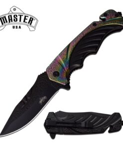 MU-AO54RB Master USA spring assisted knife