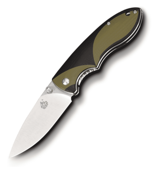 QSP QS112-B PIGLET FOLDING KNIFE GREEN/BLACK G10 HANDLE