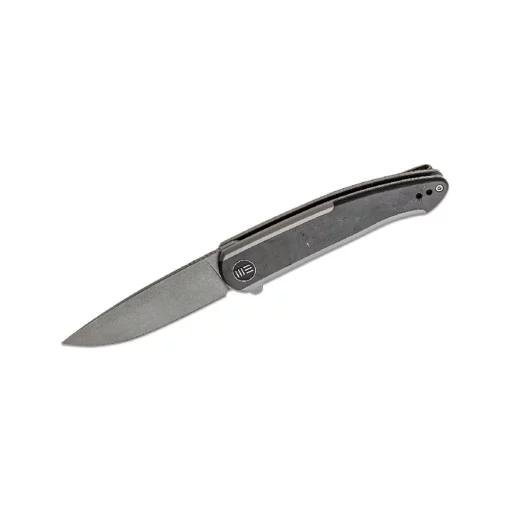 WE KNIFE SMOOTH SENTINEL TITANIUM HANDLE GRAY/BLACK WITH INLAY - WE20043-1