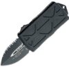Microtech 157-3T Exocet Tactical OTF Money Clip Knife Black Plain/Serrated Double Edge