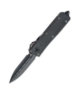 Microtech Marfione Custom Scarab II D/E Two Toned Black DLC Blade - 378-MCK