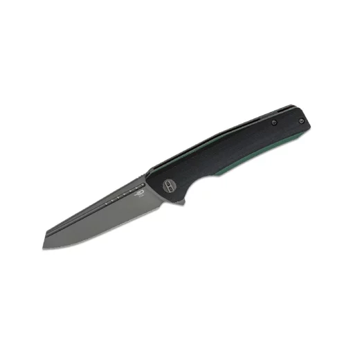 BESTECH SLYTHER FLIPPER BLACK AND GREEN KNIFE- BG51D