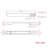 Civivi clip plain titanium clip with titanium screws - T001A
